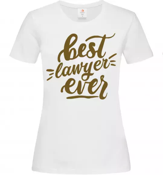 Женская футболка Best lawyer ever Белый фото