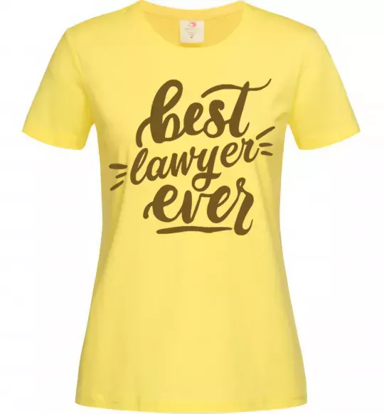 Женская футболка Best lawyer ever Лимонный фото