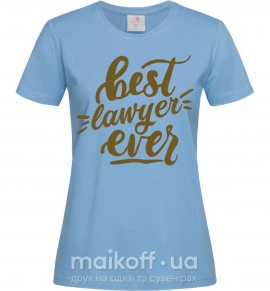 Женская футболка Best lawyer ever Голубой фото