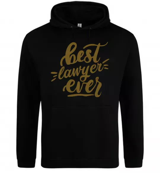 Мужская толстовка (худи) Best lawyer ever Черный фото