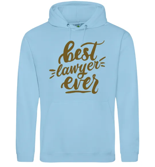 Чоловіча толстовка (худі) Best lawyer ever Блакитний фото