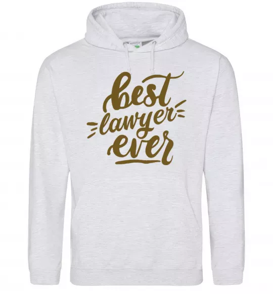 Женская толстовка (худи) Best lawyer ever Серый меланж фото
