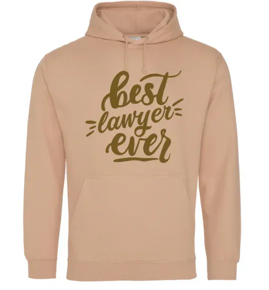 Женская толстовка (худи) Best lawyer ever Песочный фото