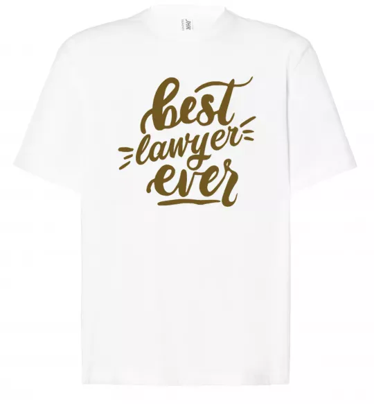 Футболка Оверсайз Best lawyer ever Білий фото