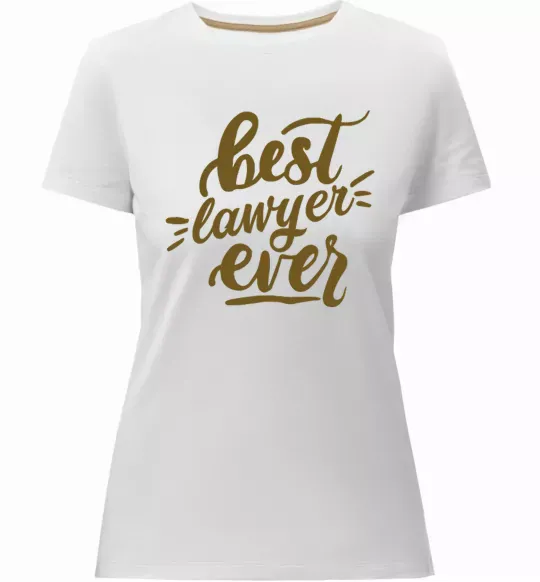 Жіноча преміум футболка Best lawyer ever Білий фото