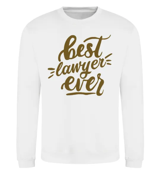 Світшот Best lawyer ever Білий фото