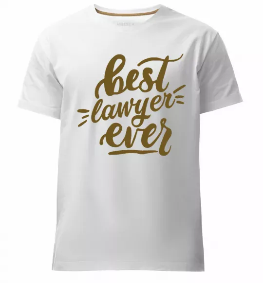 Мужская премиум футболка Best lawyer ever Белый фото