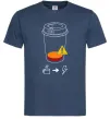 Чоловіча футболка Низкий заряд нужен кофе Темно-синій фото