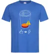 Чоловіча футболка Низкий заряд нужен кофе Яскраво-синій фото