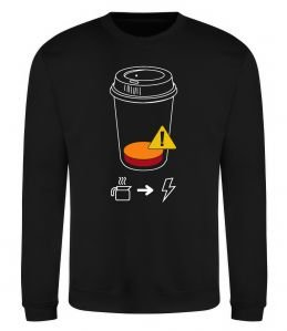 Світшот Низкий заряд нужен кофе