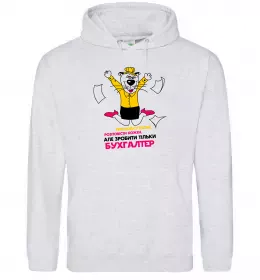 Женская толстовка (худи) Про водку може розповісти кожен Серый меланж фото