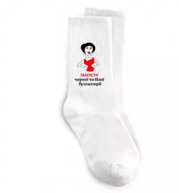 Носки Магістр білої та чорної бухгалтерії Белый фото