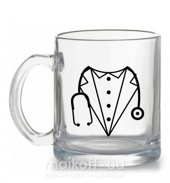 Чашка стеклянная Костюм доктора Прозрачный фото
