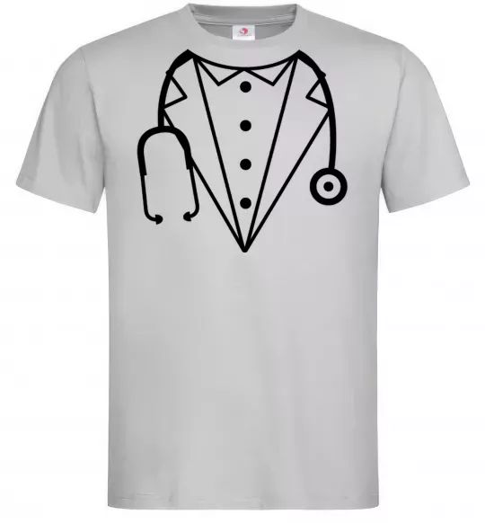 Мужская футболка Костюм доктора Серый фото