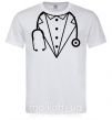 Чоловіча футболка Костюм доктора Білий фото
