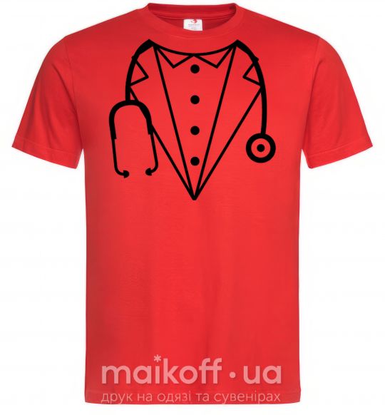 Мужская футболка Костюм доктора Красный фото