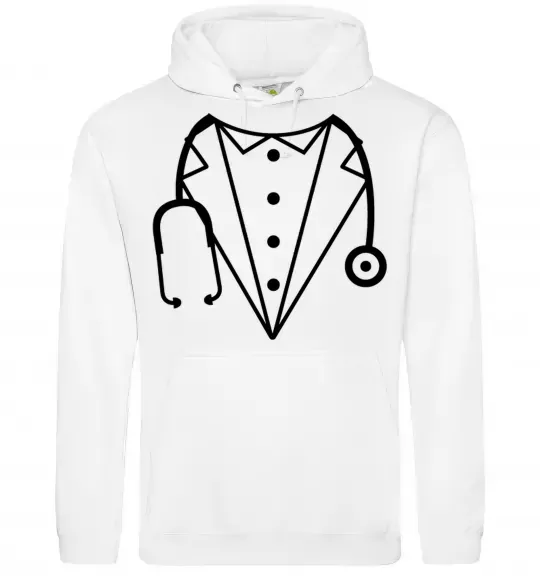 Мужская толстовка (худи) Костюм доктора Белый фото