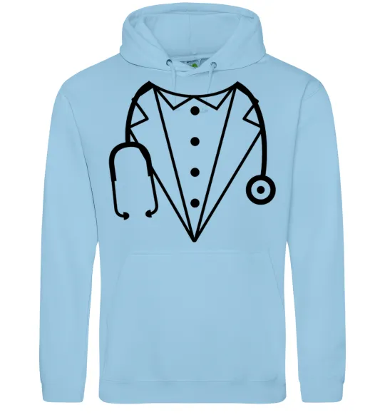 Чоловіча толстовка (худі) Костюм доктора Блакитний фото