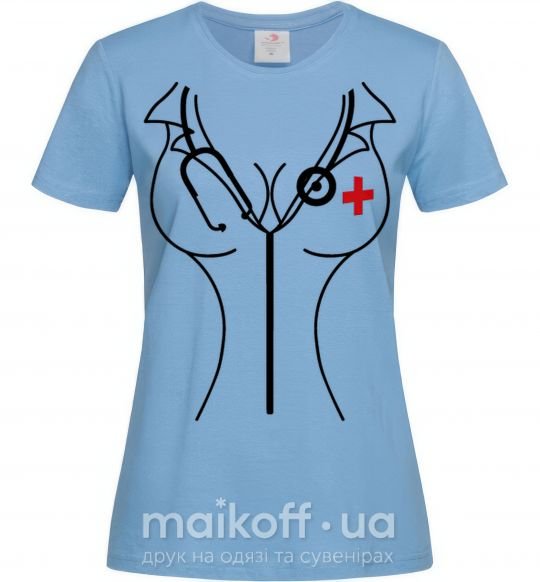 Женская футболка Медсестра Голубой фото