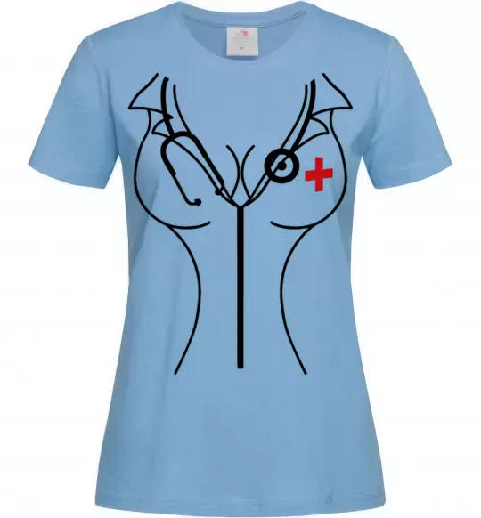 Жіноча футболка Медсестра Блакитний фото
