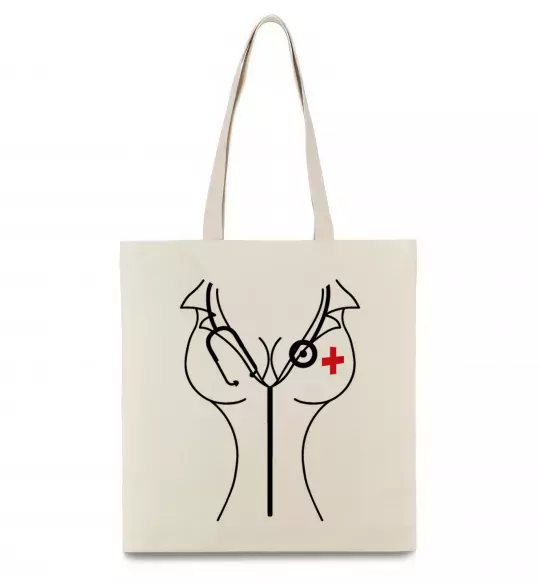 Эко-сумка Медсестра Бежевый фото