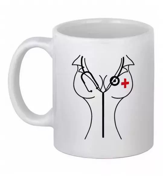 Чашка керамическая Медсестра Белый фото