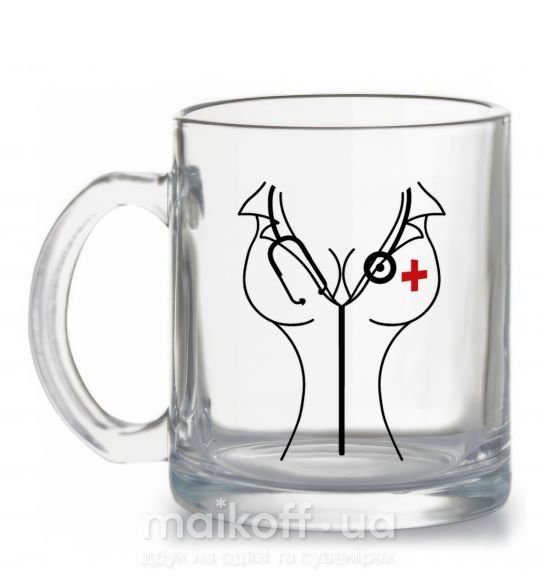 Чашка стеклянная Медсестра Прозрачный фото
