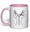 Чашка з кольоровою ручкою Медсестра Ніжно рожевий фото
