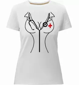 Женская премиум футболка Працівник місяця Белый фото