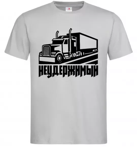 Мужская футболка Неудержимый Серый фото