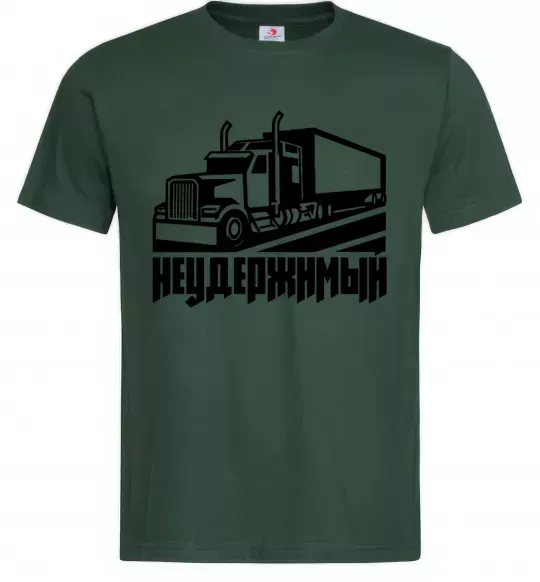 Мужская футболка Неудержимый Темно-зеленый фото
