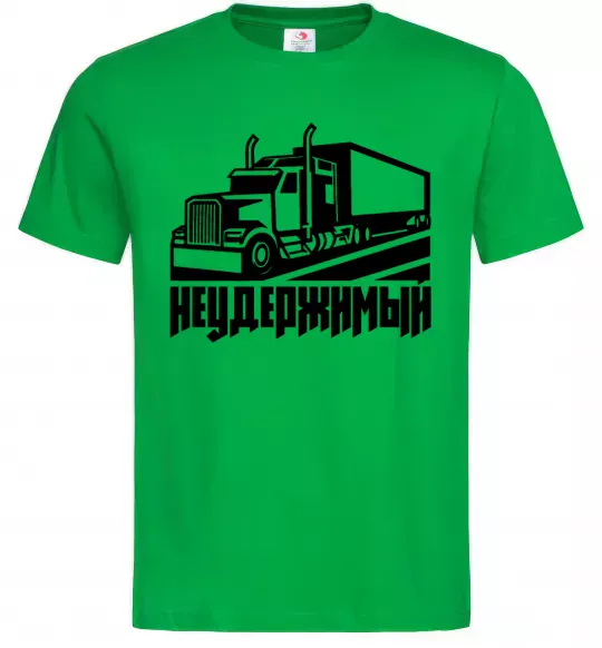 Мужская футболка Неудержимый Зеленый фото