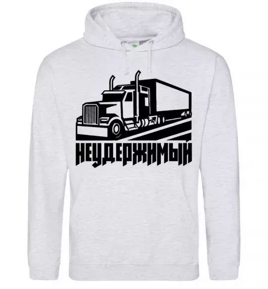 Чоловіча толстовка (худі) Неудержимый Сірий меланж фото