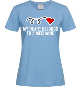 Жіноча футболка My heart belongs to a mechanic Жіноча футболка My heart belongs to a mechanic