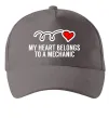 Кепка My heart belongs to a mechanic Сірий фото