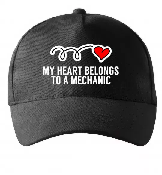Кепка My heart belongs to a mechanic Чорний фото