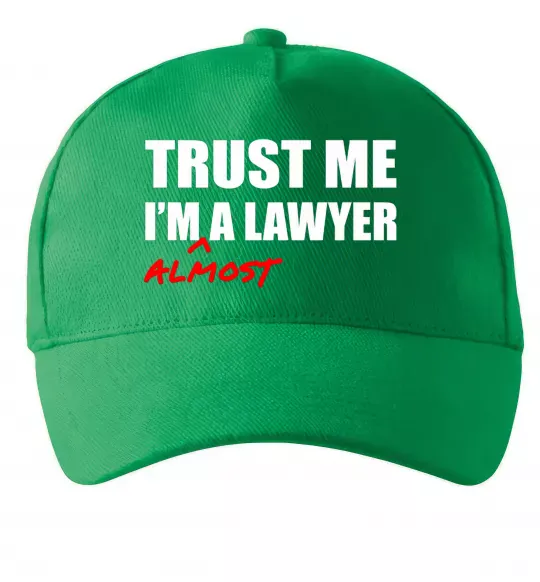 Кепка Trust me i'm almost lawyer Зелений фото