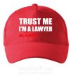 Кепка Trust me i'm almost lawyer Красный фото
