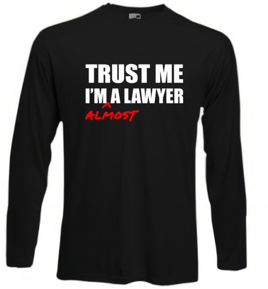 Реглан Trust me i'm almost lawyer Черный фото