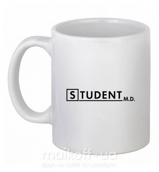 Чашка керамічна Student MD Білий фото