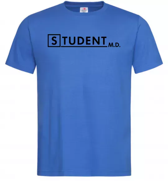 Мужская футболка Student MD Ярко-синий фото
