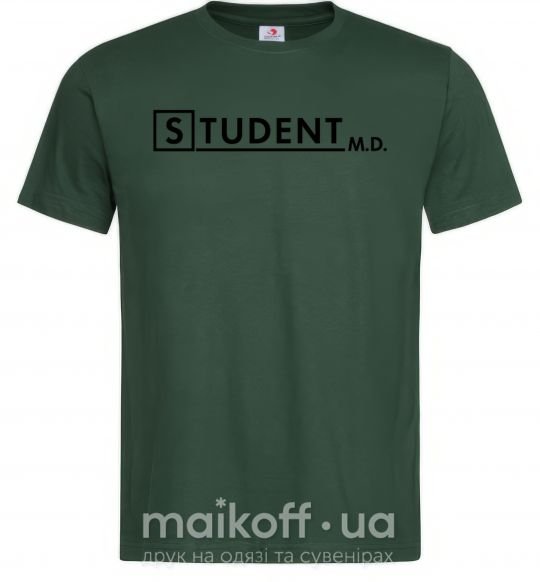 Мужская футболка Student MD Темно-зеленый фото