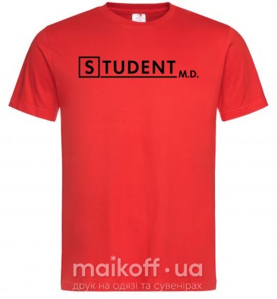 Мужская футболка Student MD Красный фото