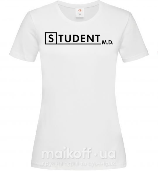 Жіноча футболка Student MD Білий фото