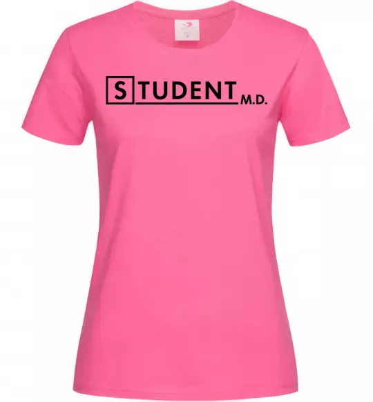 Жіноча футболка Student MD Яскраво-рожевий фото