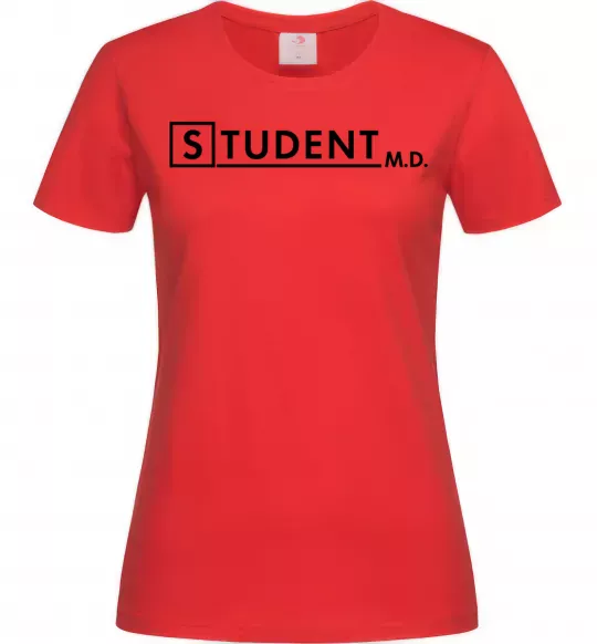 Жіноча футболка Student MD Червоний фото