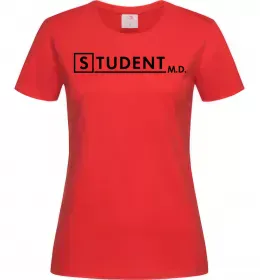 Жіноча футболка Student MD Червоний фото