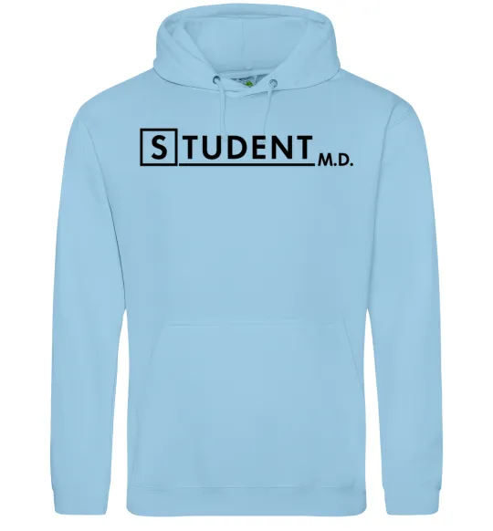 Мужская толстовка (худи) Student MD Голубой фото