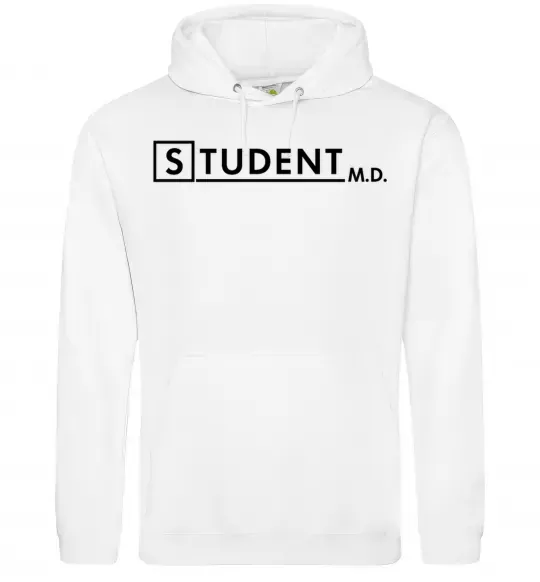 Женская толстовка (худи) Student MD Белый фото