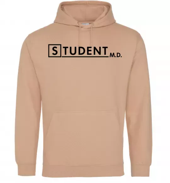 Женская толстовка (худи) Student MD Песочный фото